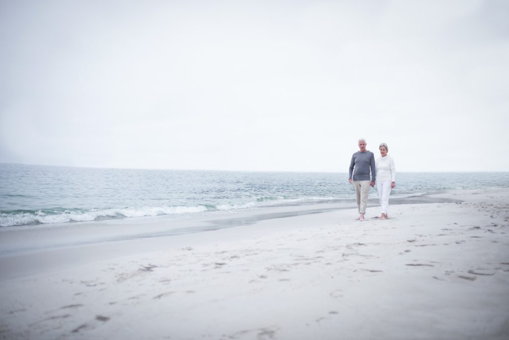 gå tur ved stranden