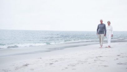 gå tur ved stranden